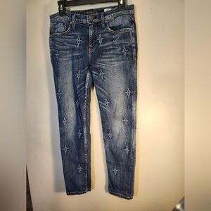 Level 99 Embroidered Sienna Tomboy Denim Strech Sz 27